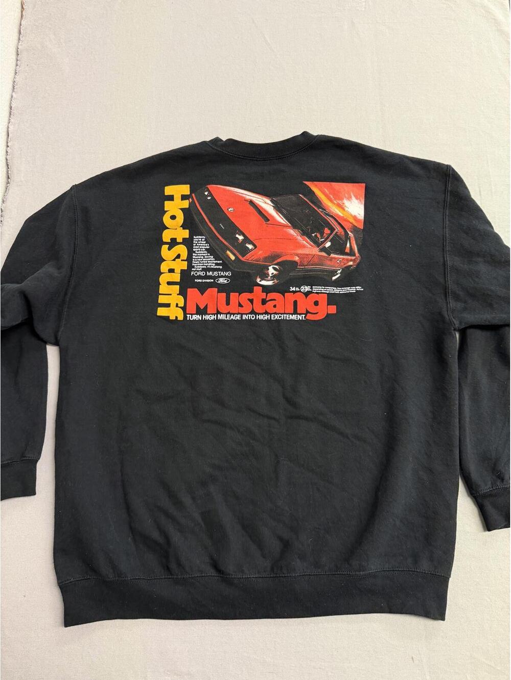 Ford Mustang Crewneck 1981 Red Ford Mustang Hot Stuff XL
